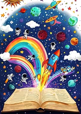 Space Adventure from an Open Book