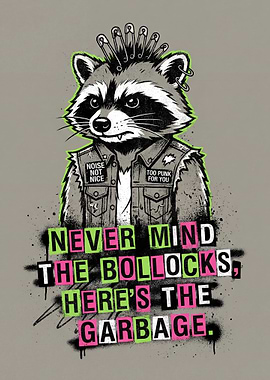 Punk Raccoon with Attitude
