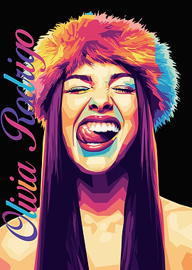 Olivia Rodrigo Pop Art Portrait