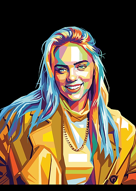 Billie Eilish Pop Art Portrait