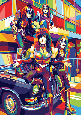 KISS Band Pop Art Illustration