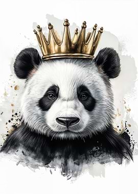 Panda King Portrait