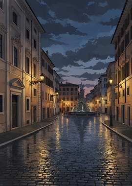 Moonlit Rome by Night