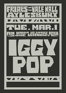Iggy Pop Concert Poster