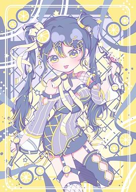 Lemon Anime Girl Illustration
