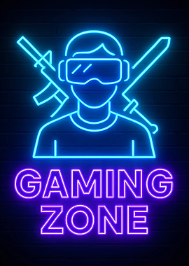 Gaming Zone Neon Sign New
