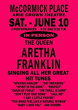 Aretha Franklin Concert Poster