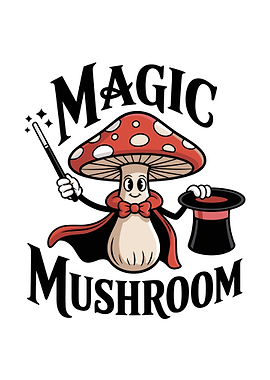 Magic Mushroom Cartoon Illustration