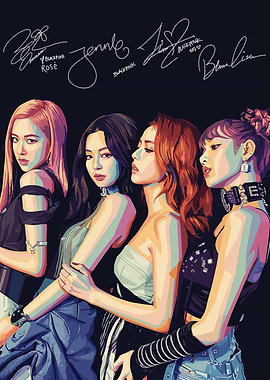 Blackpink Fan Art with Signatures