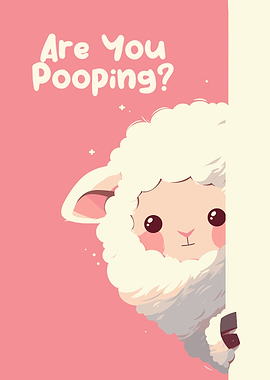 Cute Sheep 'Are You Pooping?'