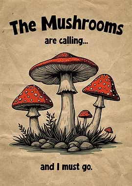 The Mushrooms are Calling Art