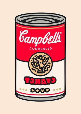 Campbell's Tomato Soup Can Illustration