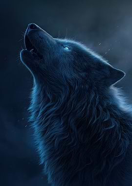 Howling Blue Wolf
