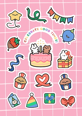 Cute Pink Birthday Celebration