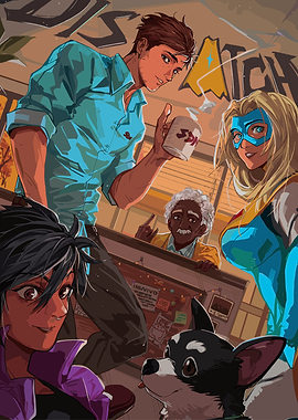 Diverse Group of Characters Illustration