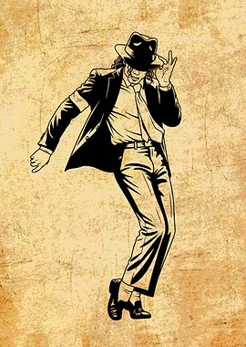 Michael Jackson Dancing Illustration