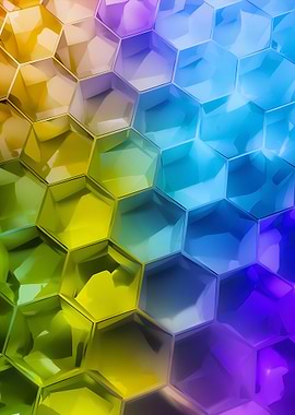 Colorful Hexagonal Pattern