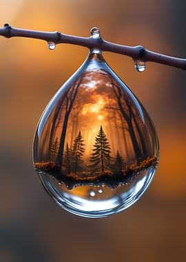 Forest in a Water Drop