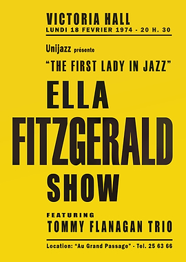 Ella Fitzgerald Concert Poster, 1974