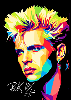 Billy Idol Pop Art Portrait