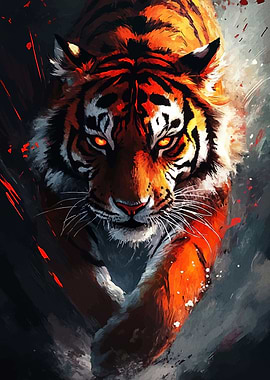 Fiery Tiger Portrait