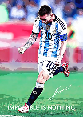 Lionel Messi Celebration Art