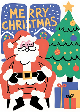 Merry Christmas Santa Claus Illustration
