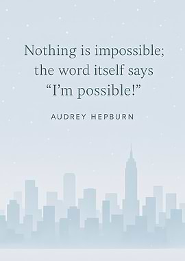 Inspirational Quote with Cityscape