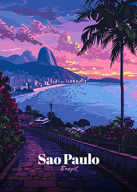 Sao Paulo, Brazil - Coastal View