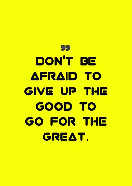 Inspirational Quote on Yellow Background