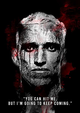 Charles Oliveira Portrait with Quote