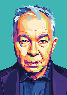 Colorful Portrait of John Prine