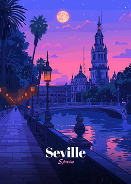 Seville, Spain at Night