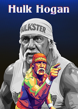 Hulk Hogan Pop Art Portrait
