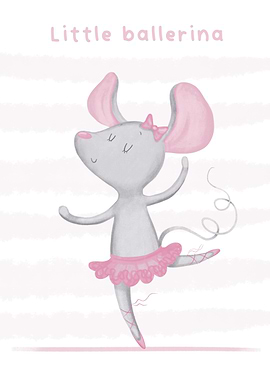 Little Ballerina Mouse Illustration