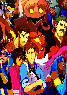 Group of Heroes and Monsters Portrait