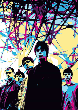 Oasis band members pop art