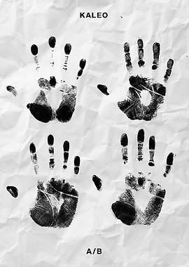 Kaleo A/B Handprints on Crumpled Paper