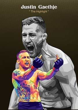 Justin Gaethje 'The Highlight' Artwork