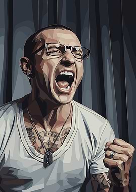 Chester Bennington Vector Portrait