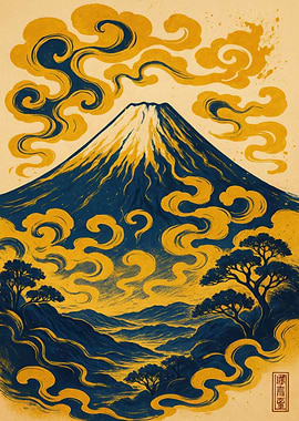 Mount Fuji Landscape Art