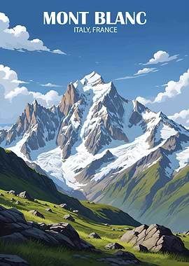 Mont Blanc, Italy, France Art