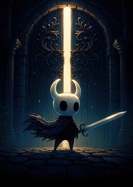 Hollow Knight before the door