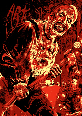 Terrifying Clown Santa with Hammer