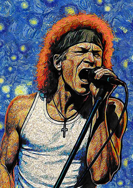 Singer in Van Gogh Style