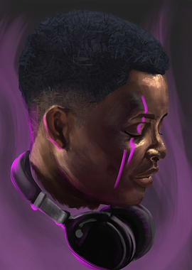 Portrait of a man with headphones