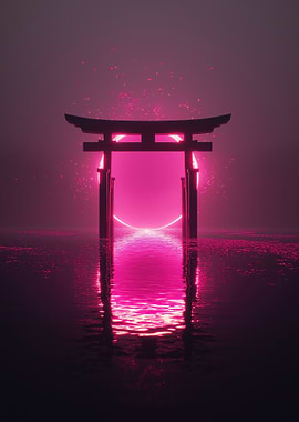 Neon Torii Gate