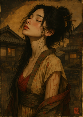 Asian Woman in Traditional Clothing