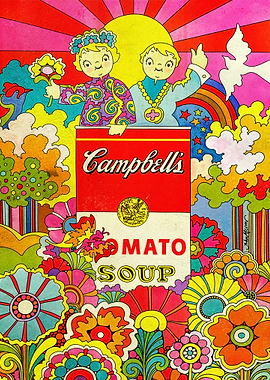 Psychedelic Campbell's Soup Can Pop Art