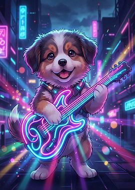 Neon Dog Guitarist